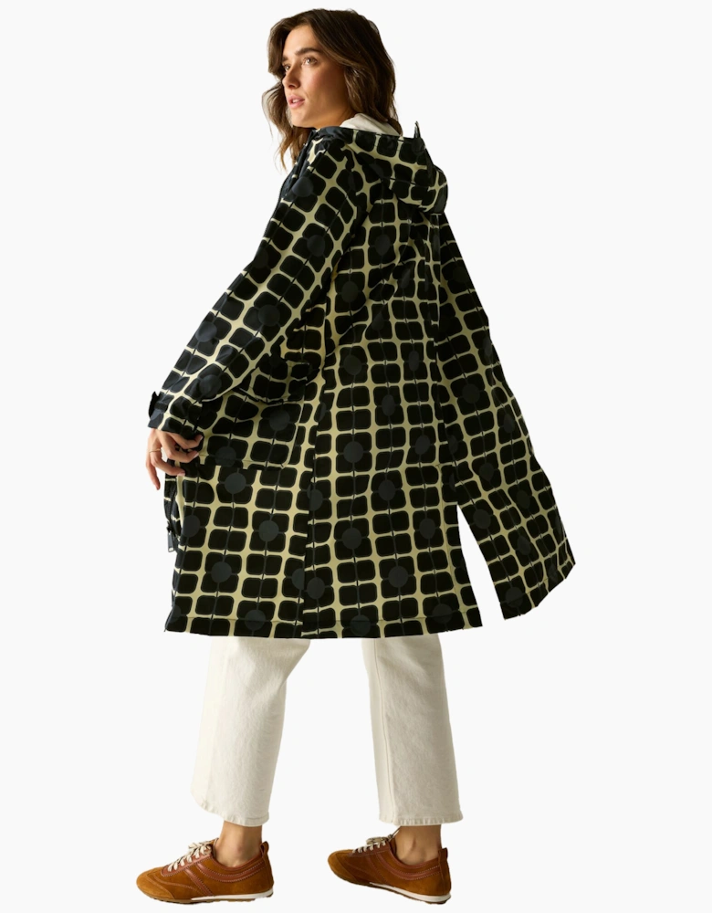 Womens/Ladies Orla Kiely Poppy Long Length Waterproof Jacket