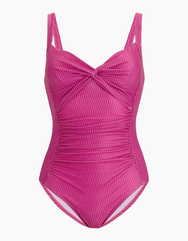 Womens/Ladies Sakari Retro Wave Tummy Control One Piece Swimsuit