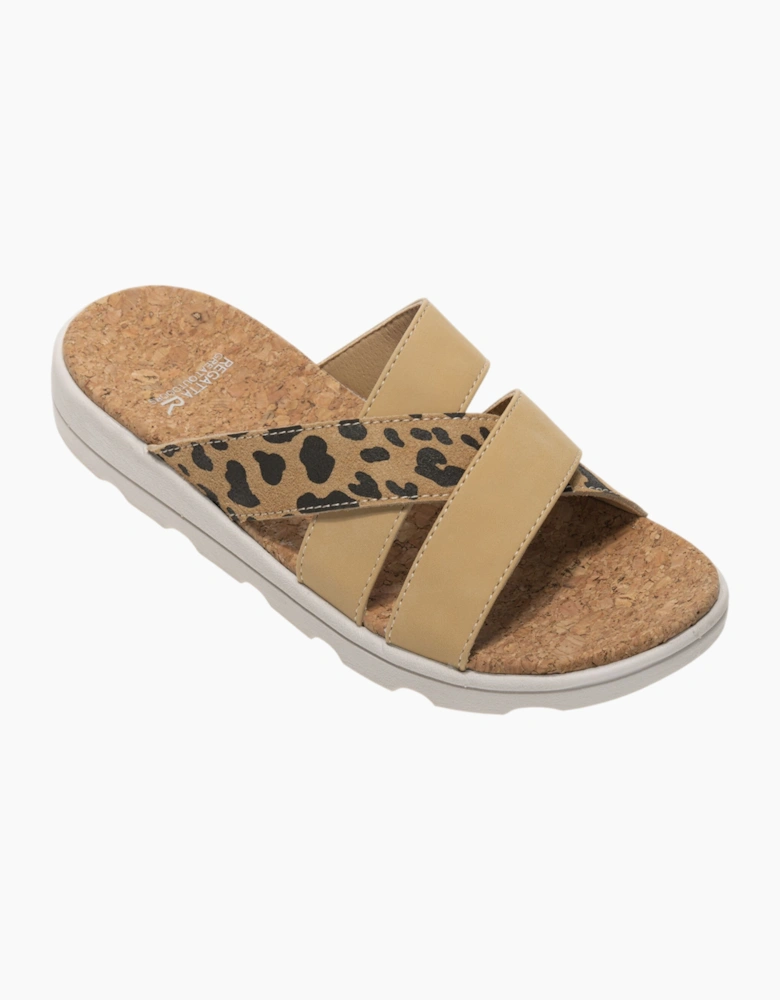 Womens/Ladies Cassie Leopard Pattern Sandals