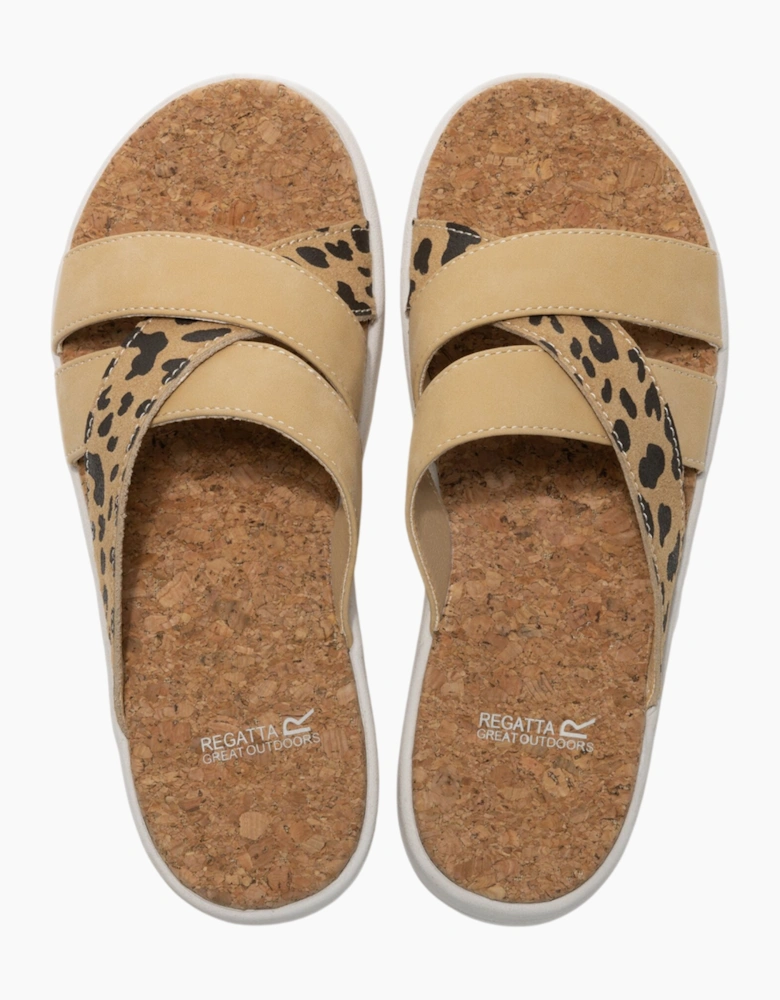 Womens/Ladies Cassie Leopard Pattern Sandals