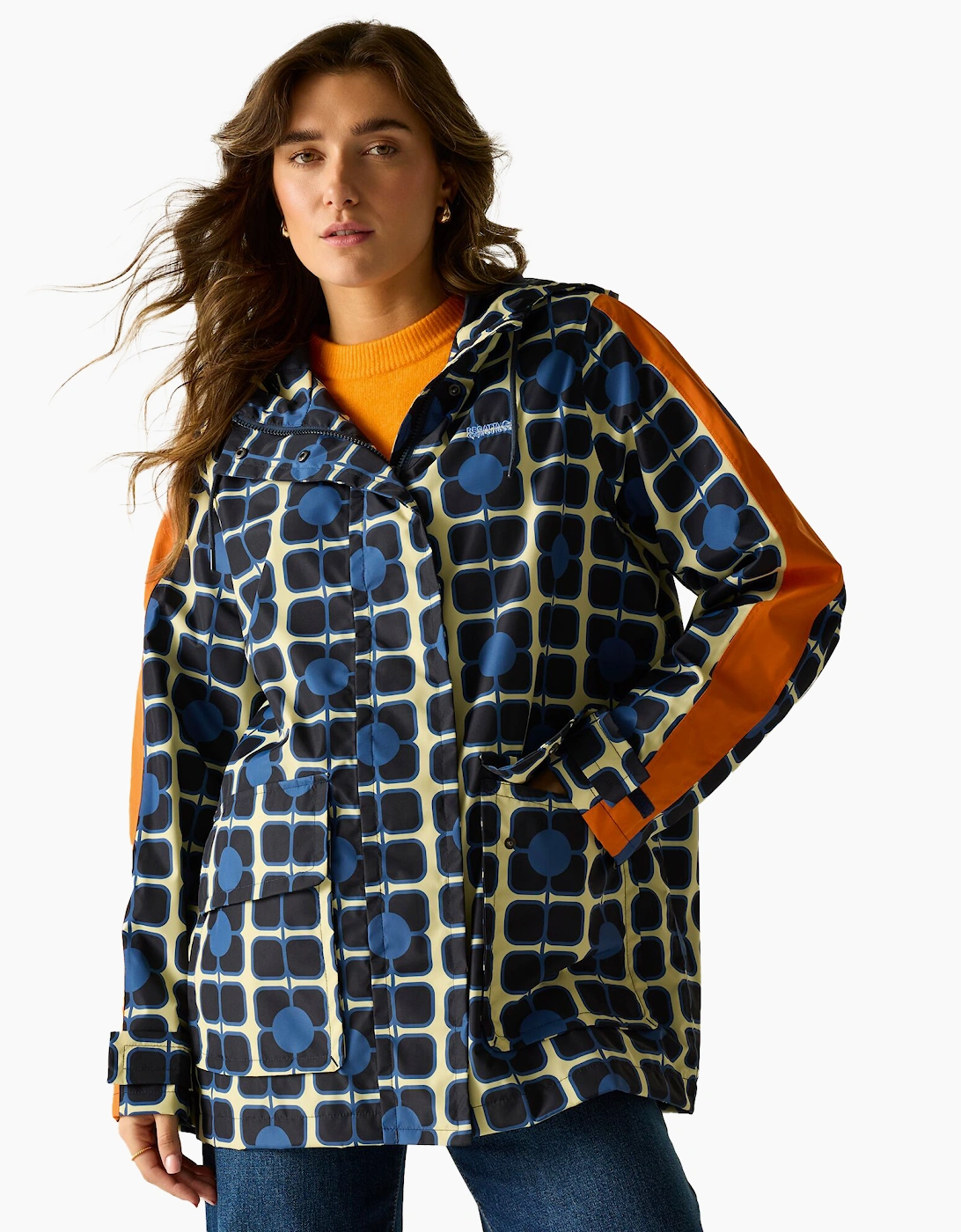 Womens/Ladies Orla Kiely Mid Length Waterproof Jacket