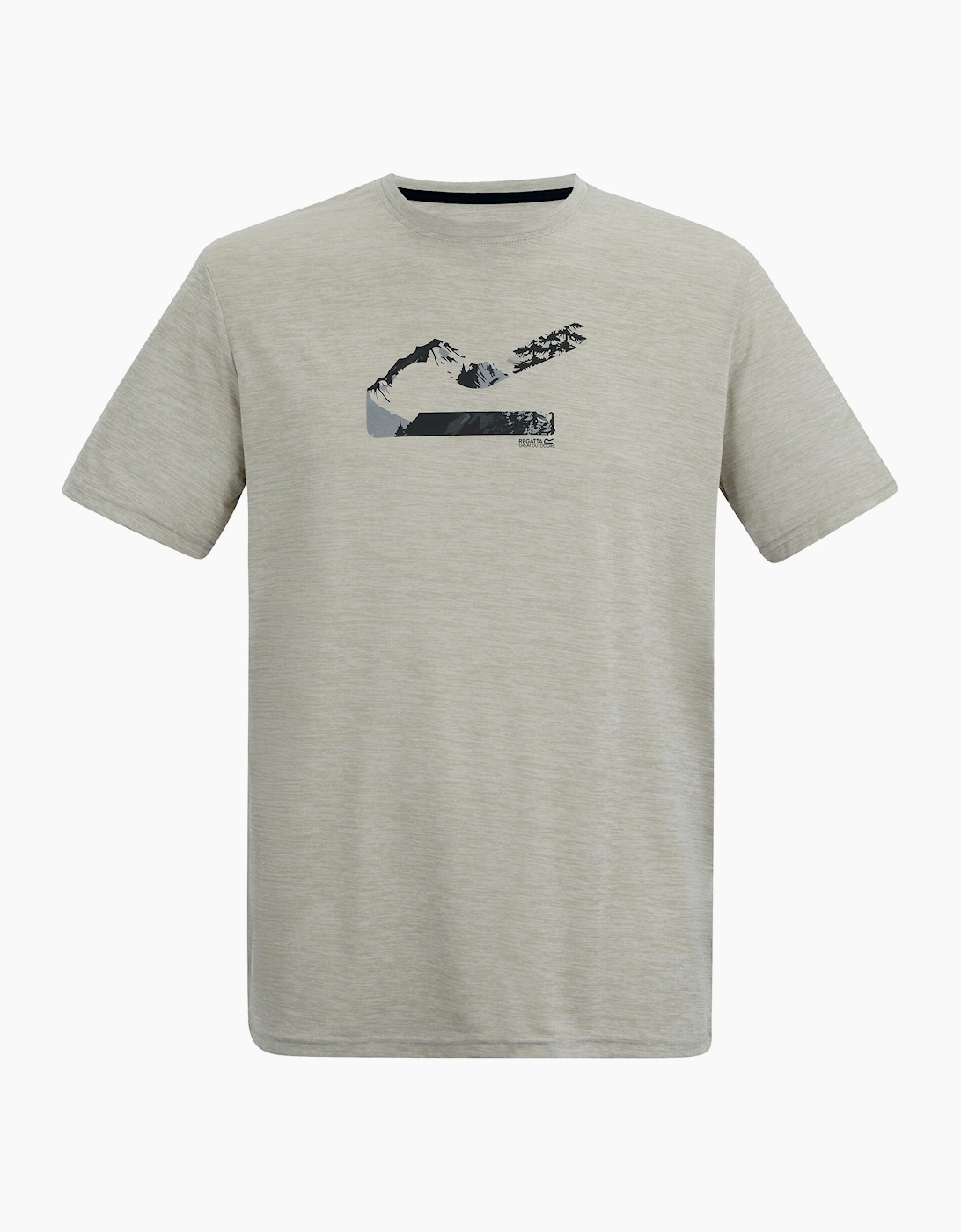Regatta Men's Grey Fingal Landscape Marl T-Shirt - Size: 38