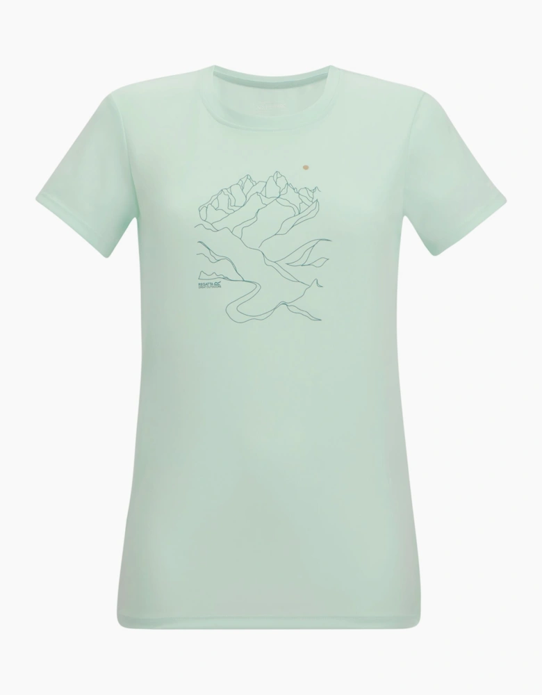 Womens/Ladies Fingal Line Art T-Shirt