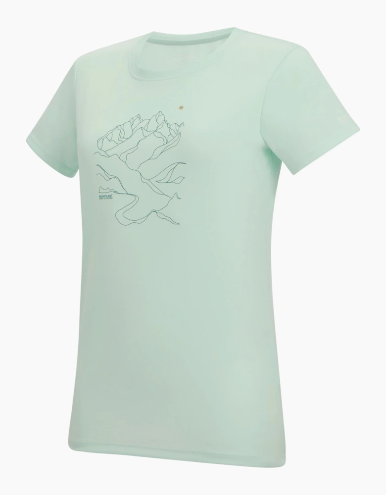 Womens/Ladies Fingal Line Art T-Shirt