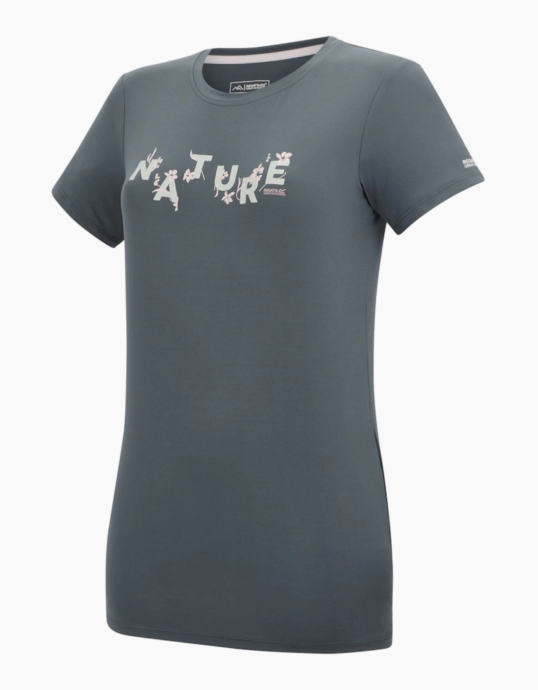 Womens/Ladies Fingal Flowers Stretch T-Shirt