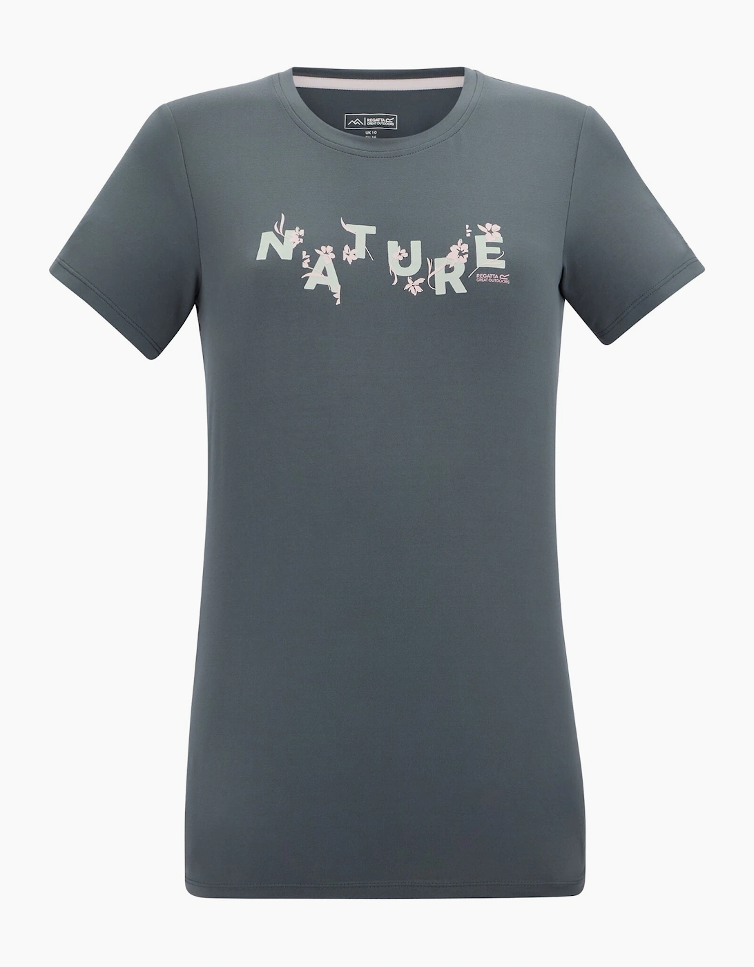 Regatta Women's Grey / Fingal Flowers Stretch T-Shirt - Size: 18