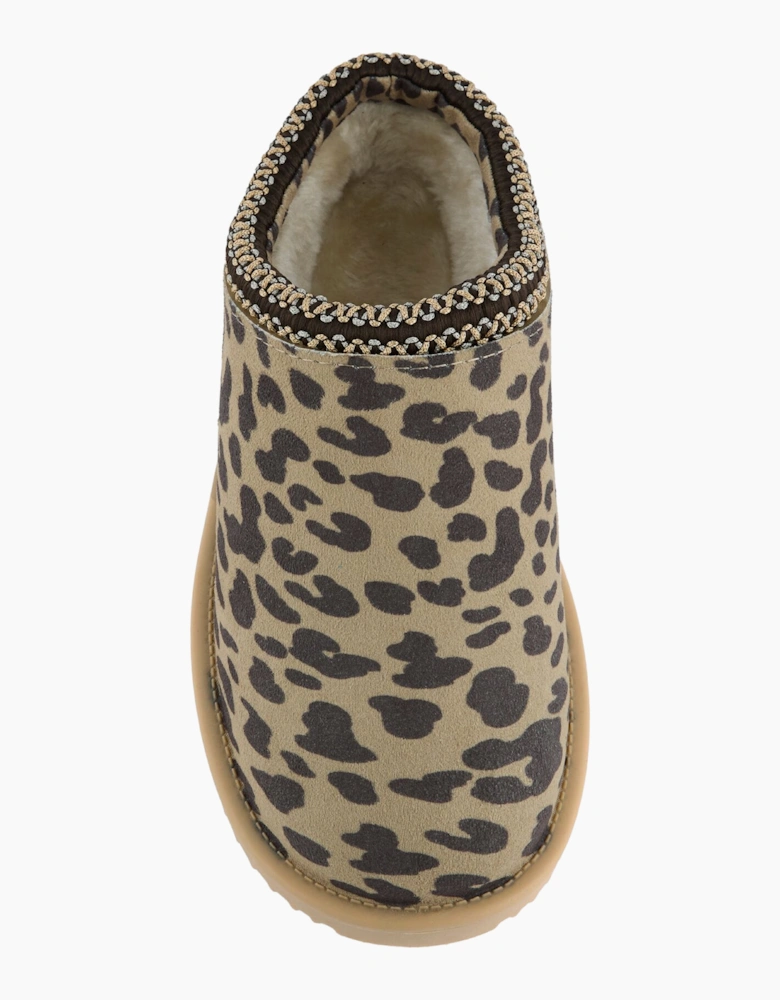 Womens/Ladies Risley Leopard Print Mules