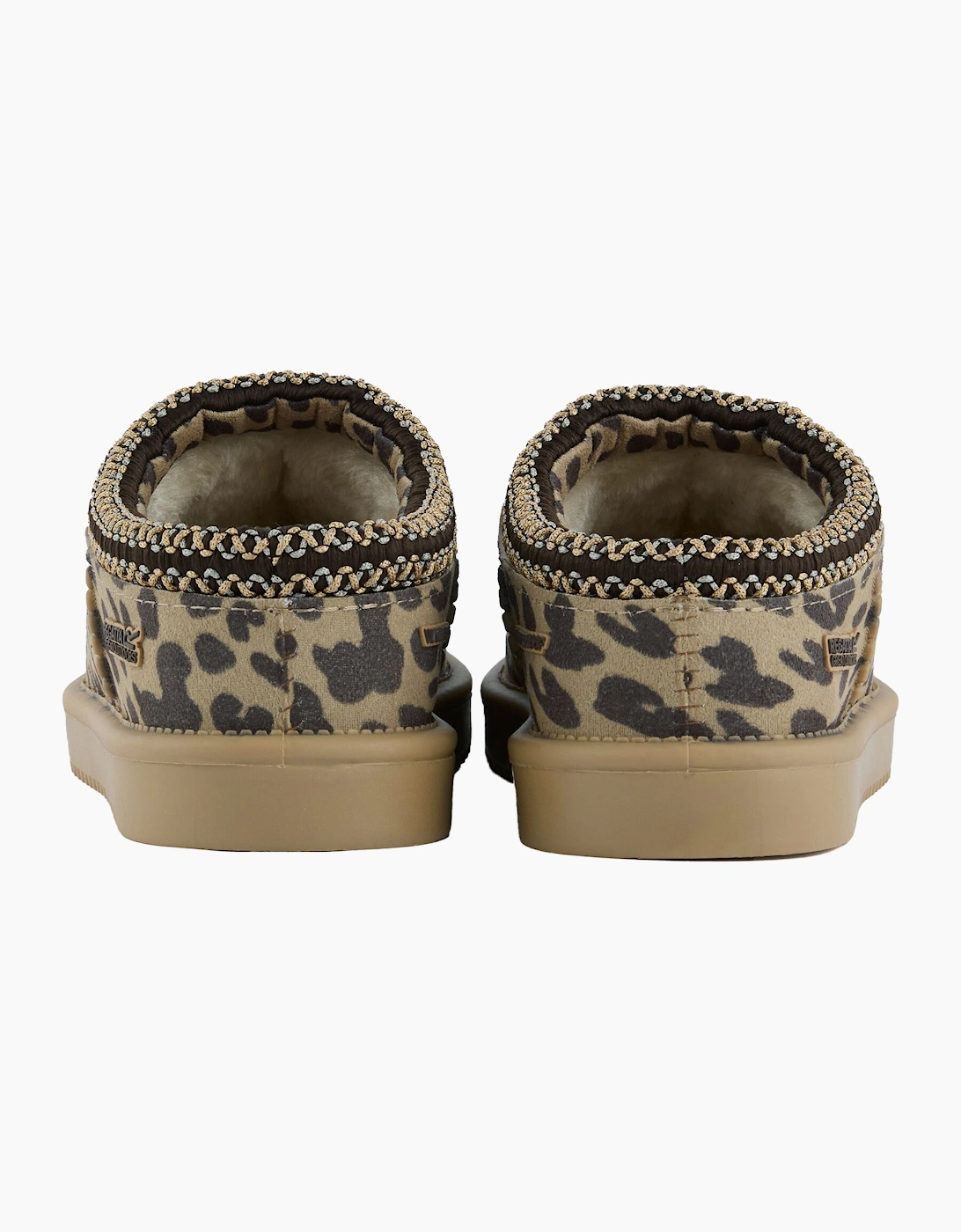 Womens/Ladies Risley Leopard Print Mules