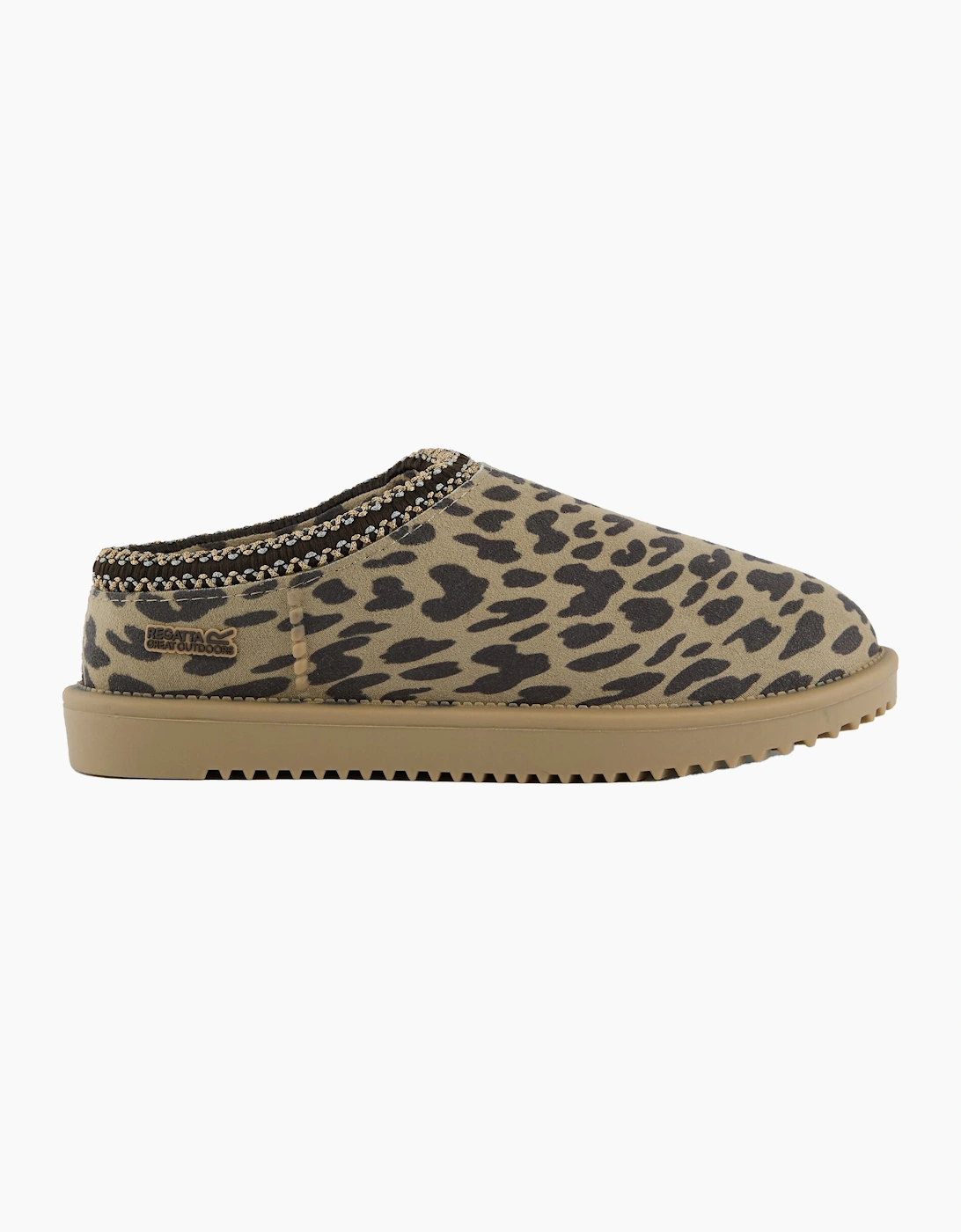 Womens/Ladies Risley Leopard Print Mules