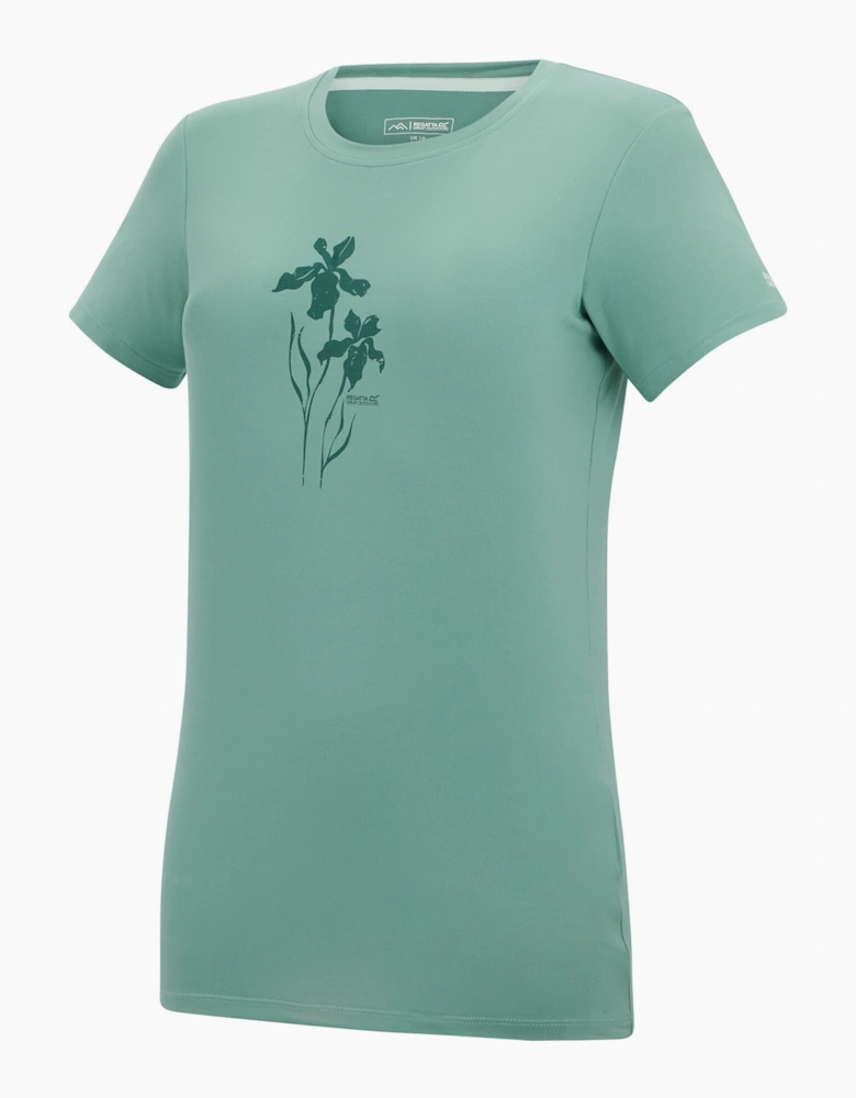 Womens/Ladies Fingal Flowers Stretch T-Shirt