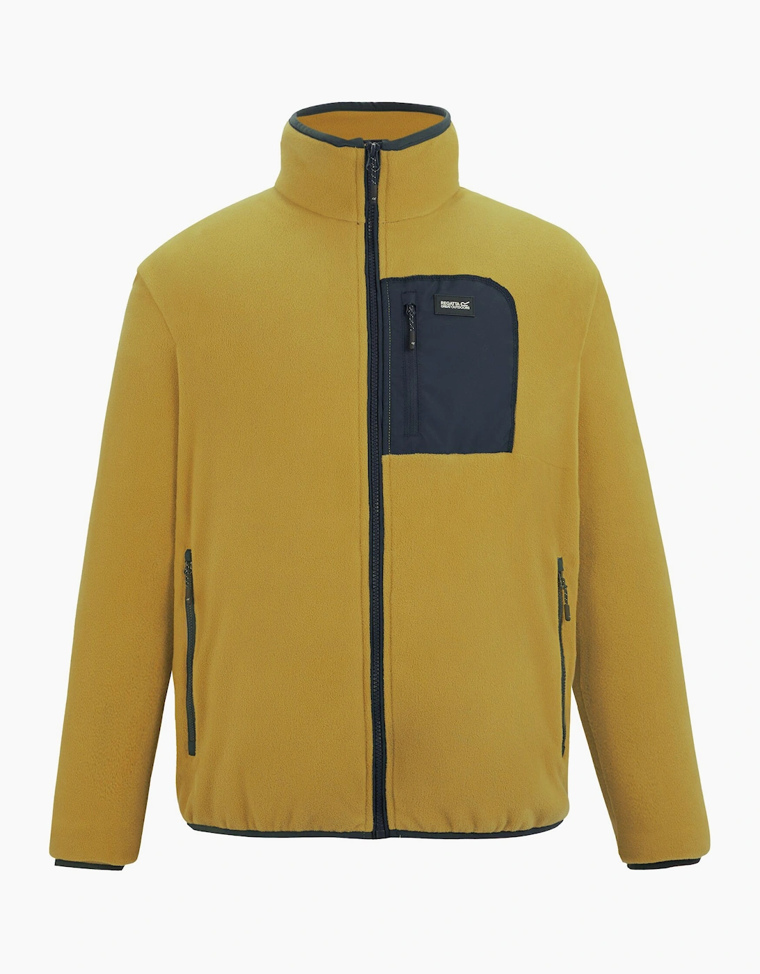 Regatta Men's Wood Brown Navy Frankie Full Zip Fleece Jacket  4XL