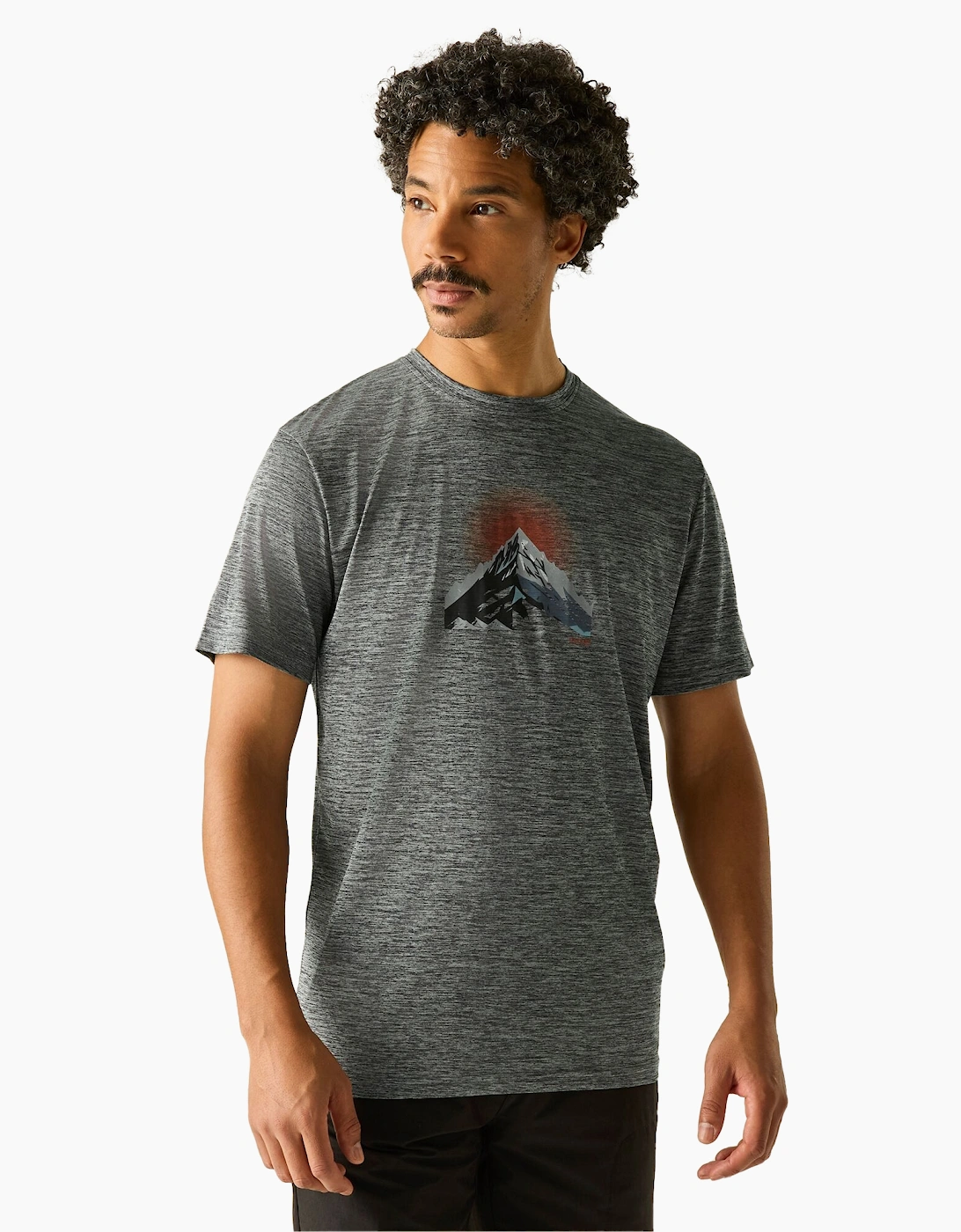 Regatta (L, Dark Storm) Mens Fingal Mountain Marl T-Shirt - Image 3