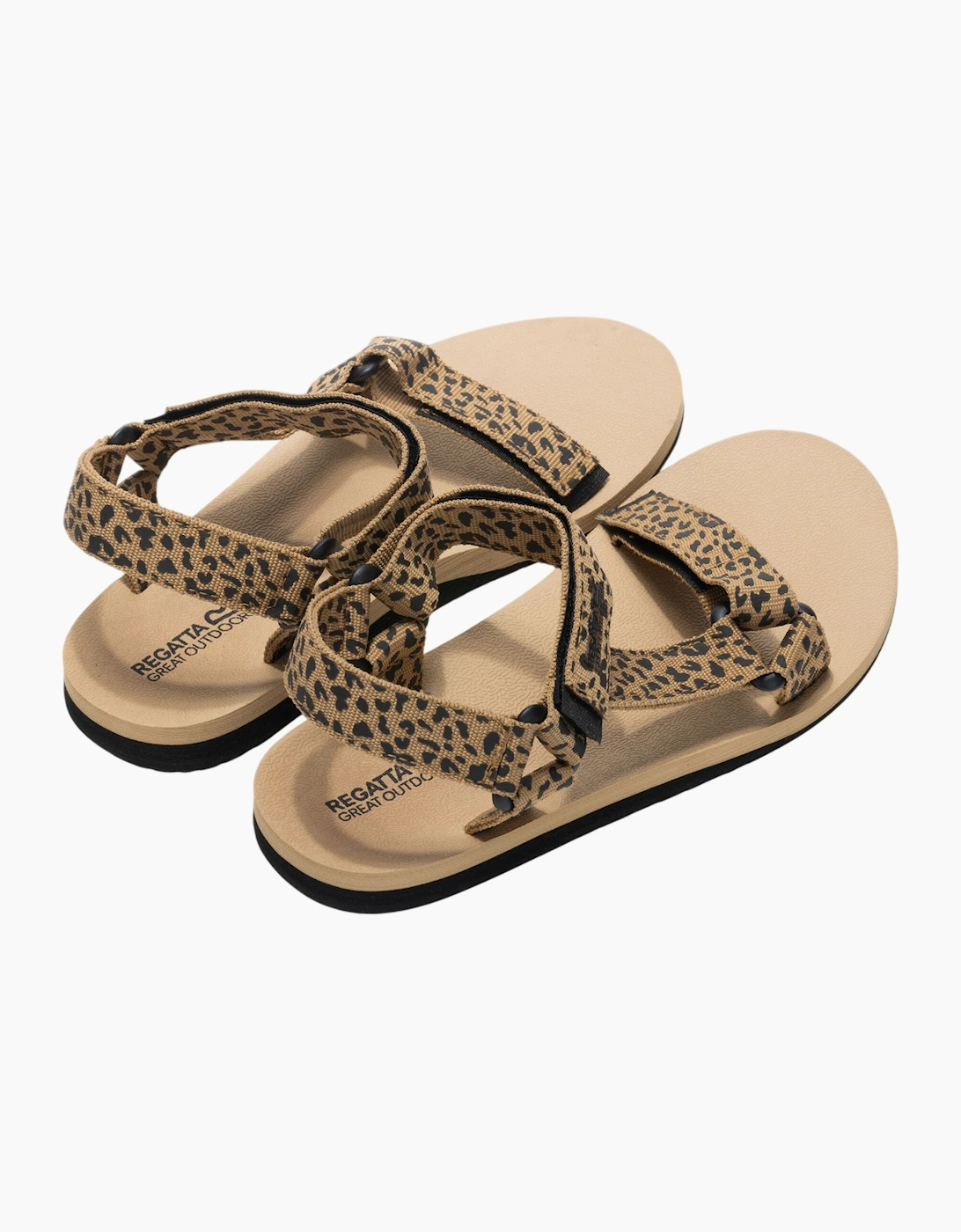 Womens/Ladies Vendeavour Leopard Print Sandals