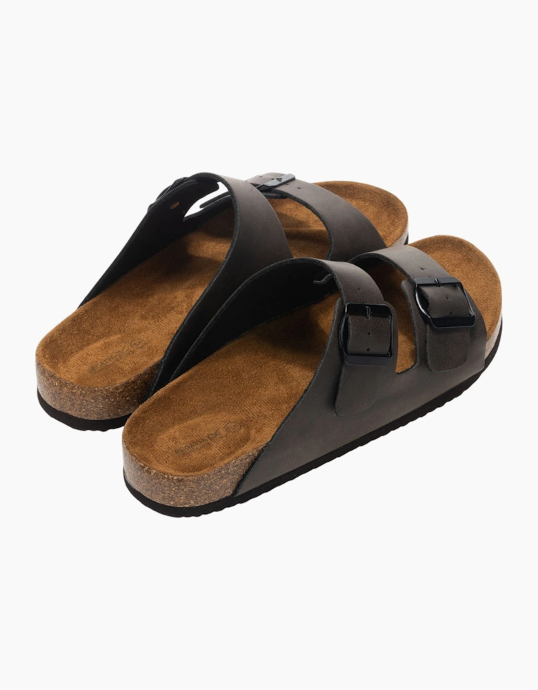 Womens/Ladies Mia Logo Double Strap Sandals