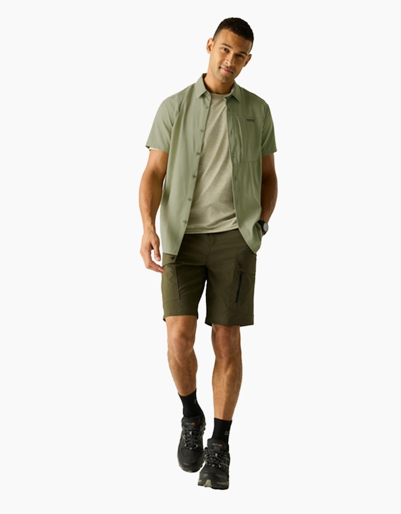 Mens Insect Repellent Short-Sleeved Travel Shirt