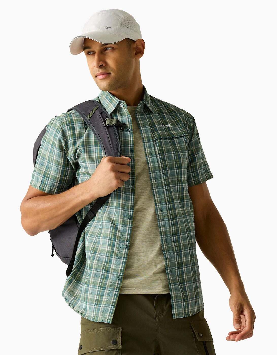 Mens Mindano Multi Check Short-Sleeved Shirt