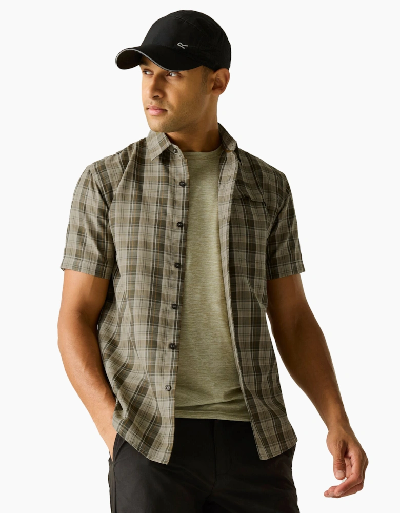 Mens Mindano Multi Check Short-Sleeved Shirt