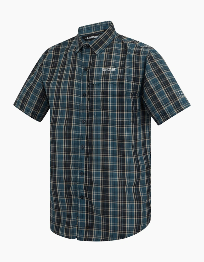 Mens Mindano Multi Check Short-Sleeved Shirt