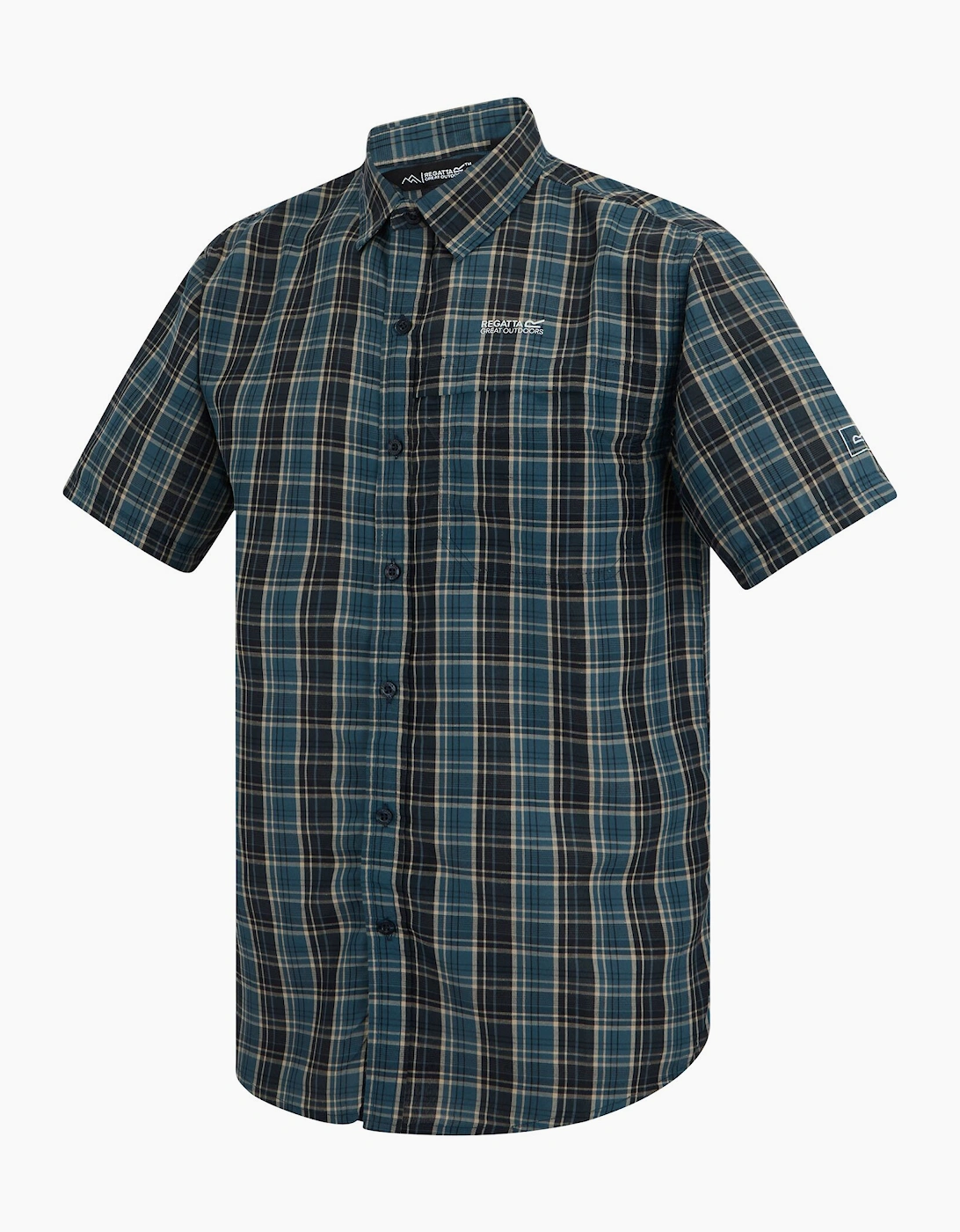 Mens Mindano Multi Check Short-Sleeved Shirt