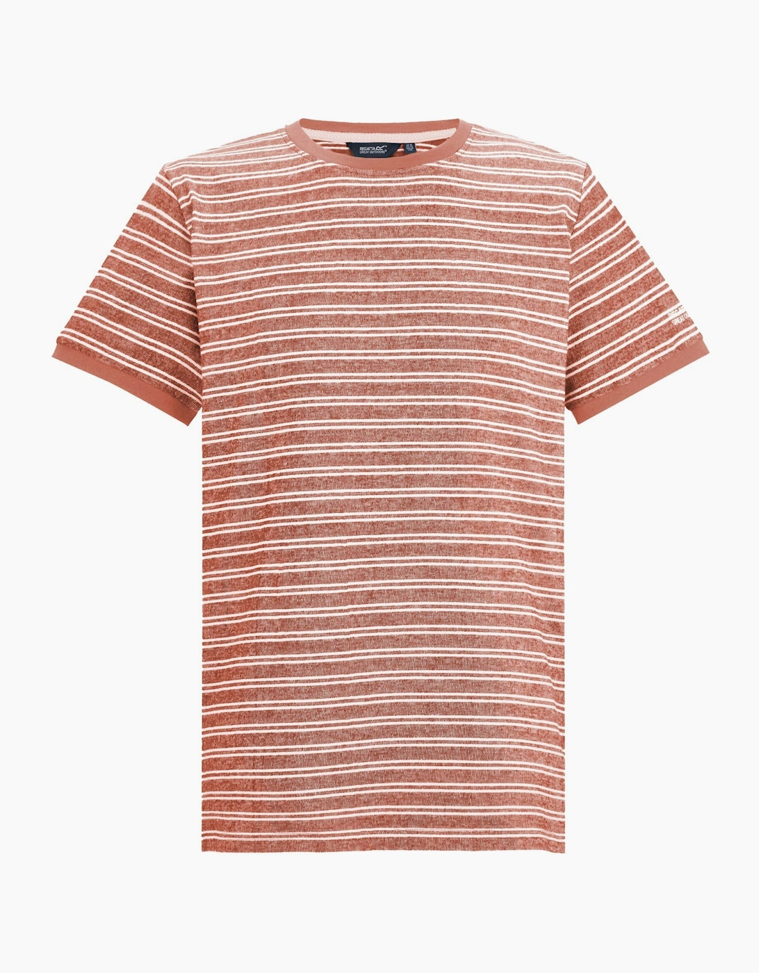 Regatta Men's Brick White Stone Benlin Striped T-Shirt - Size: 40