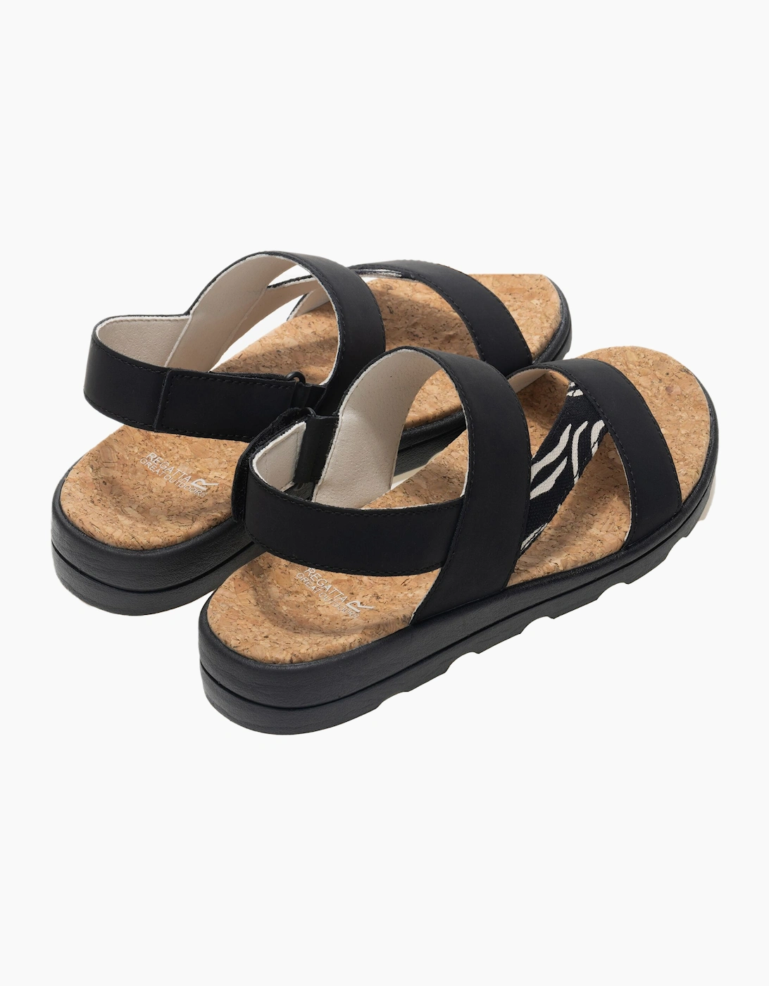 Womens/Ladies Rylie Zebra Print Sandals