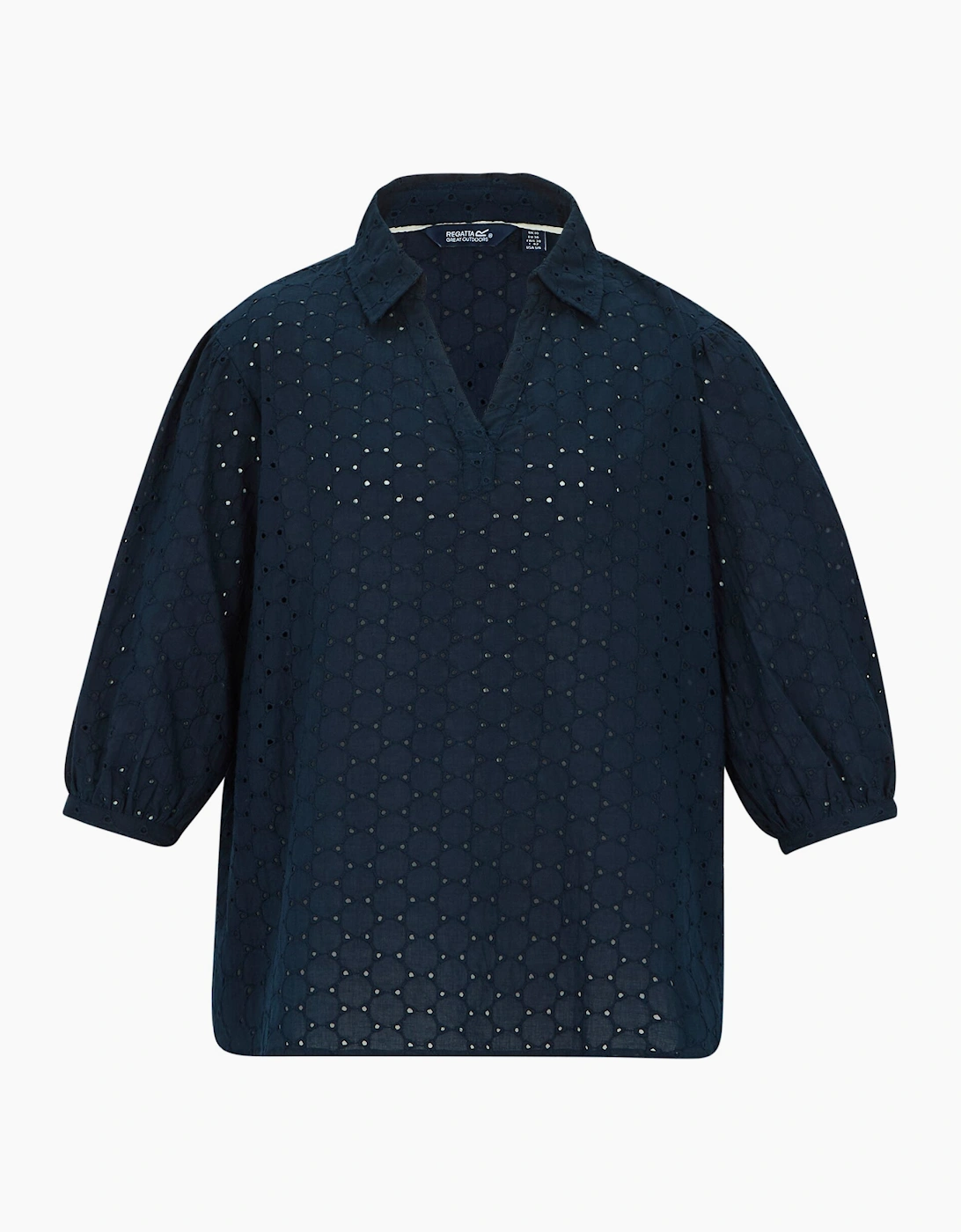 Regatta Women's Nofino Stripe Shirt - Skyway - 14 Uk - Skyway - 90% Cotton/10% Linen - Image 3