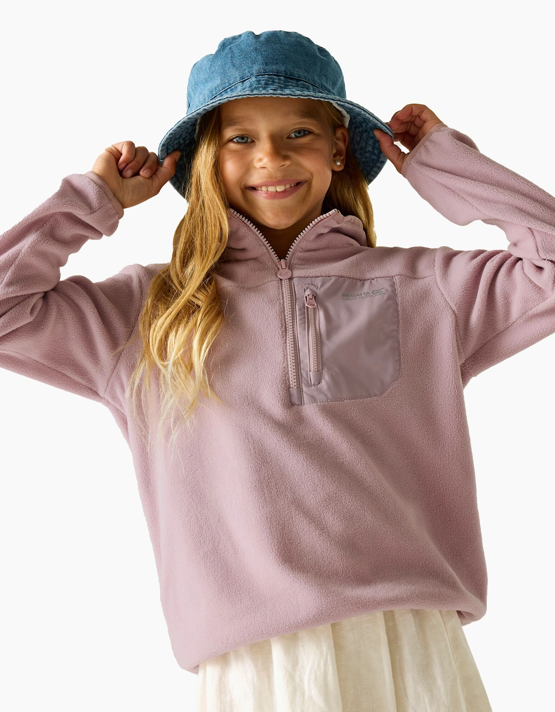 Childrens/Kids Frankie Half Zip Fleece Top