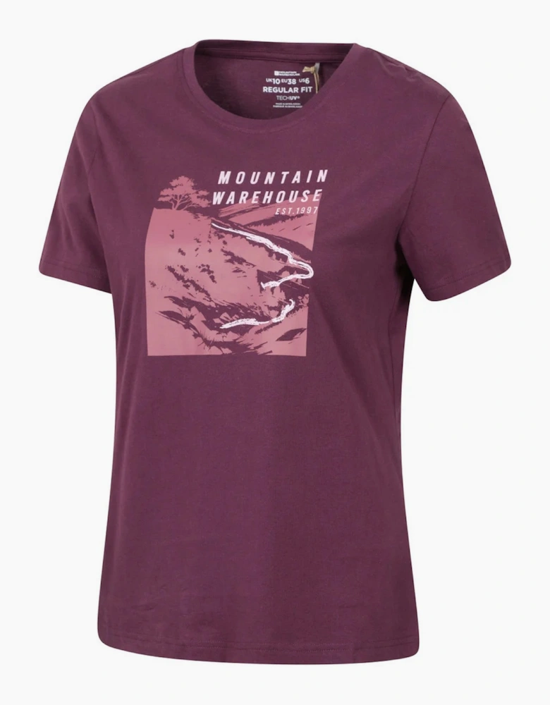 Womens/Ladies Winding Trek Printed T-Shirt