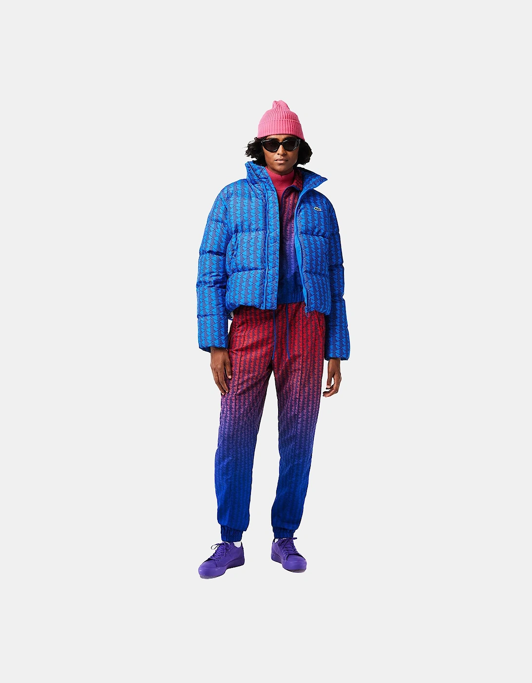 Hooded Monogram Print Puffer Jacket