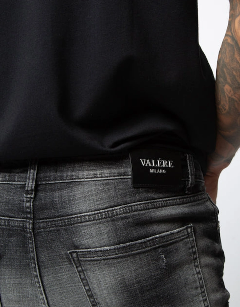 Valere Milano Mosole Rip & Repair Jeans - Black