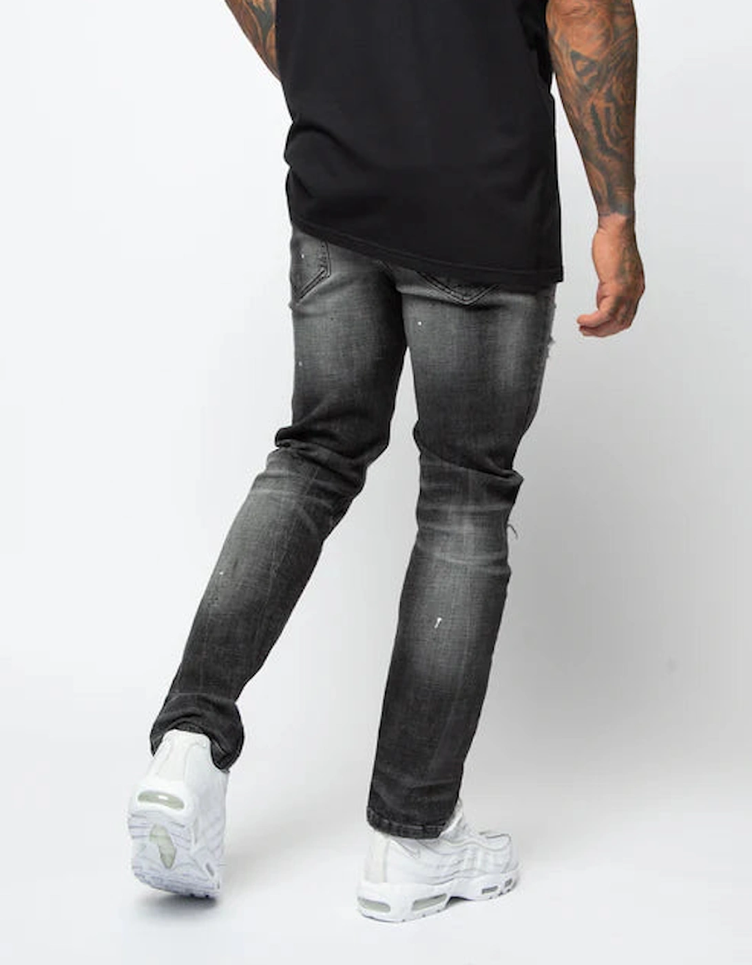 Valere Milano Mosole Rip & Repair Jeans - Black