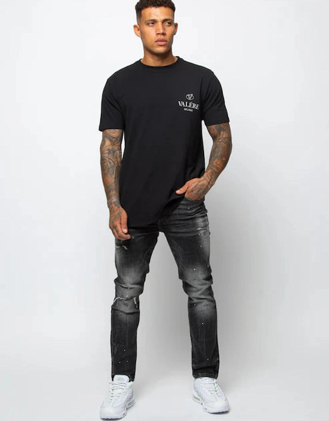 Valere Milano Mosole Rip & Repair Jeans - Black
