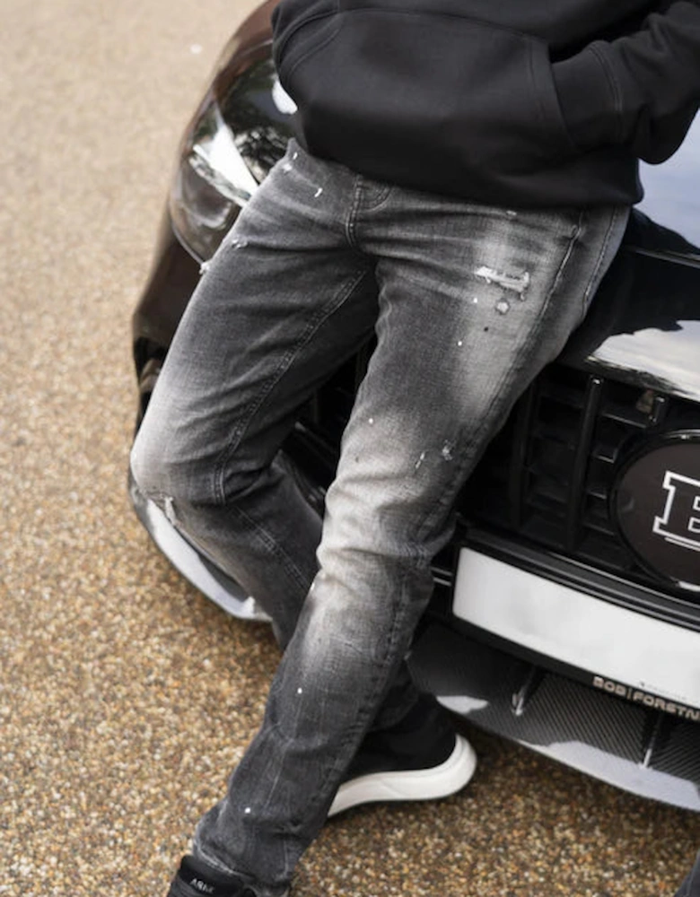 Valere Milano Mosole Rip & Repair Jeans - Black