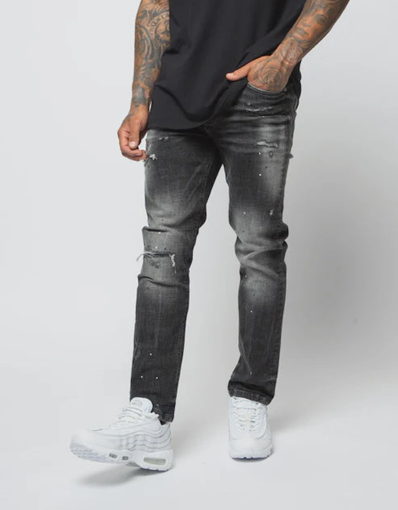 Valere Milano Mosole Rip & Repair Jeans - Black
