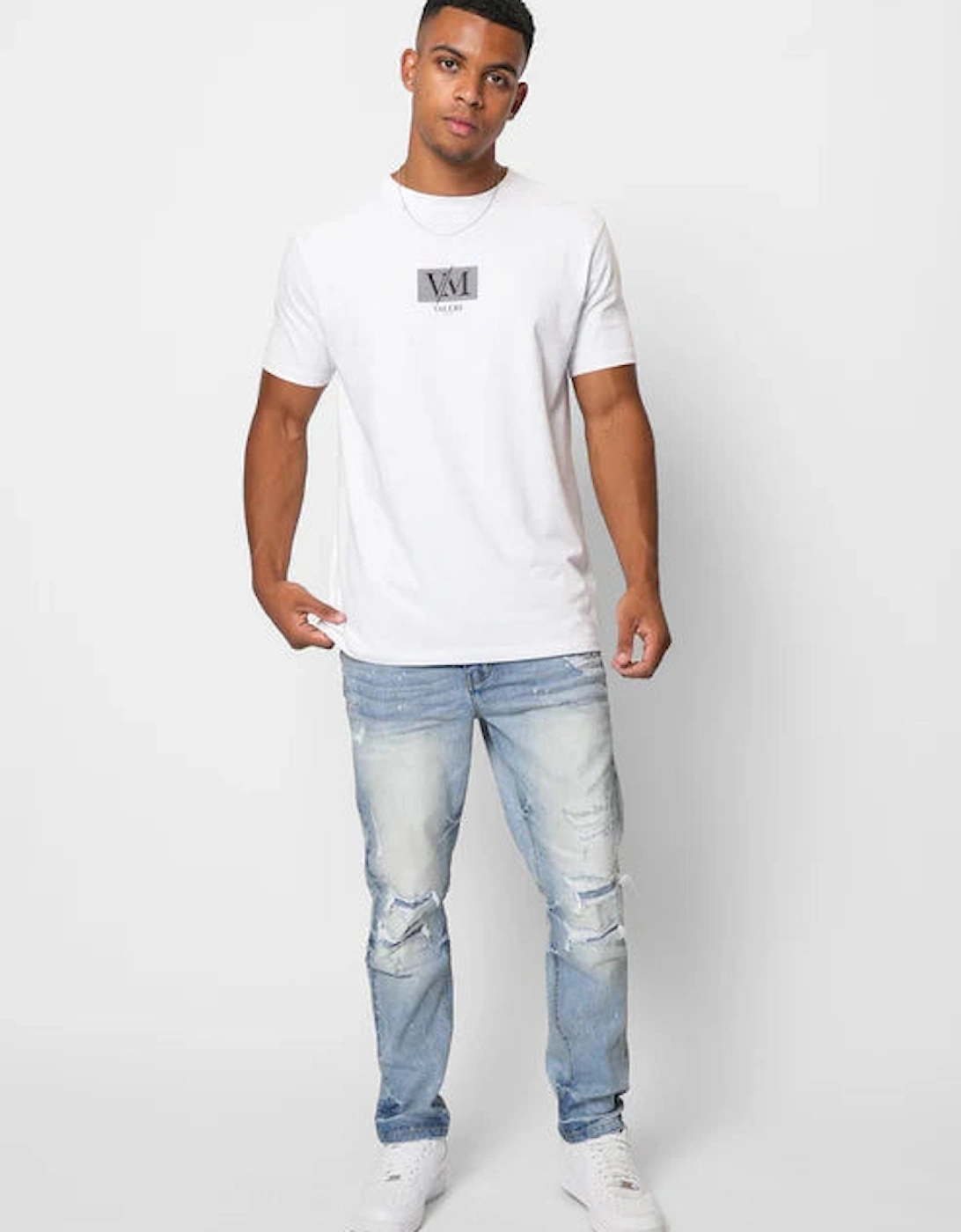 Valere Milano Balancia Rip & Repair Jean - Light Blue