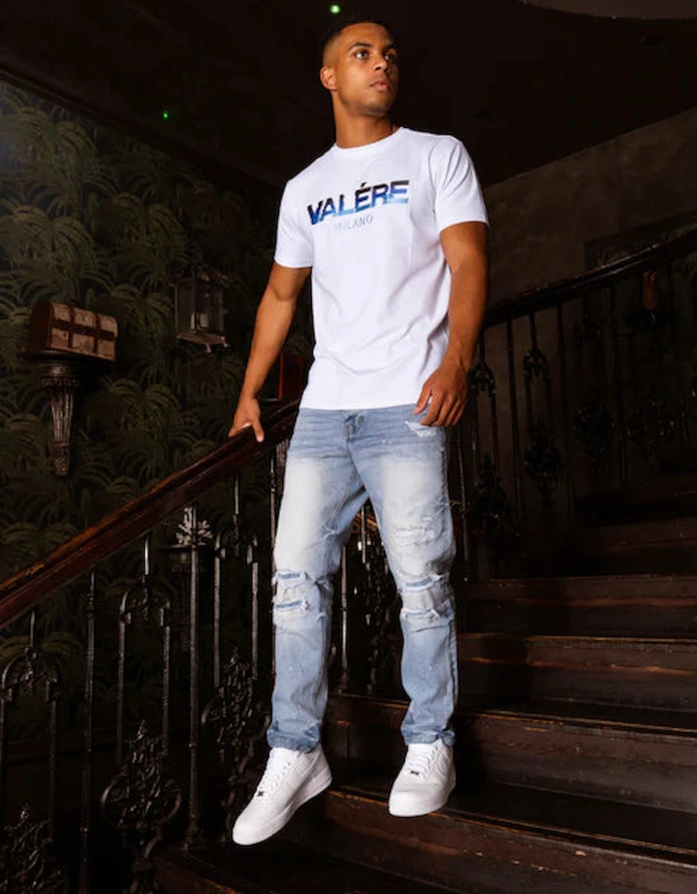 Valere Milano Balancia Rip & Repair Jean - Light Blue