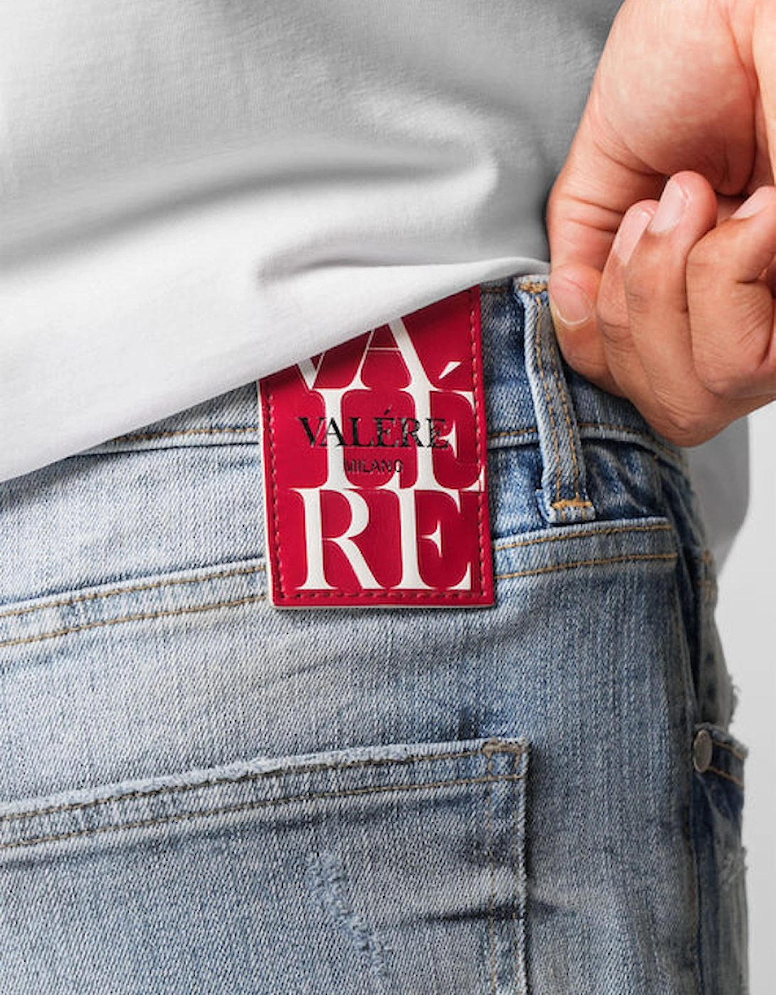 Valere Milano Balancia Rip & Repair Jean - Light Blue