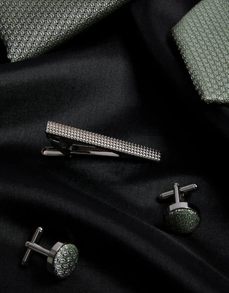 Paul Andrew Textured Tie Set - Sage Green