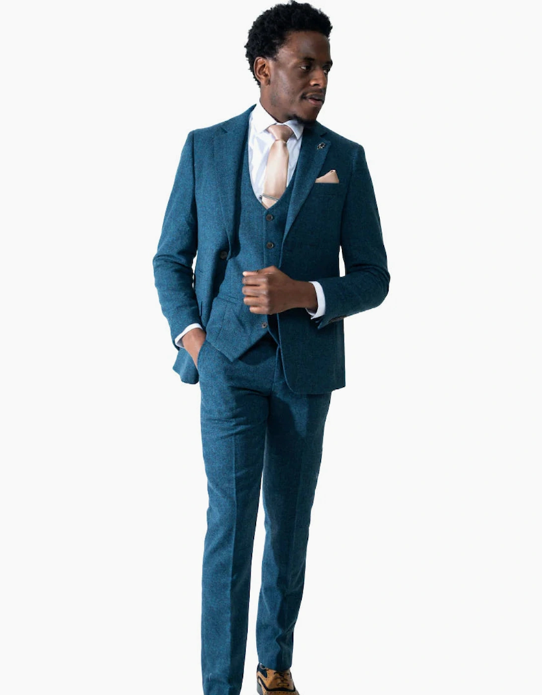 Armstrong Tweed Trouser - Blue