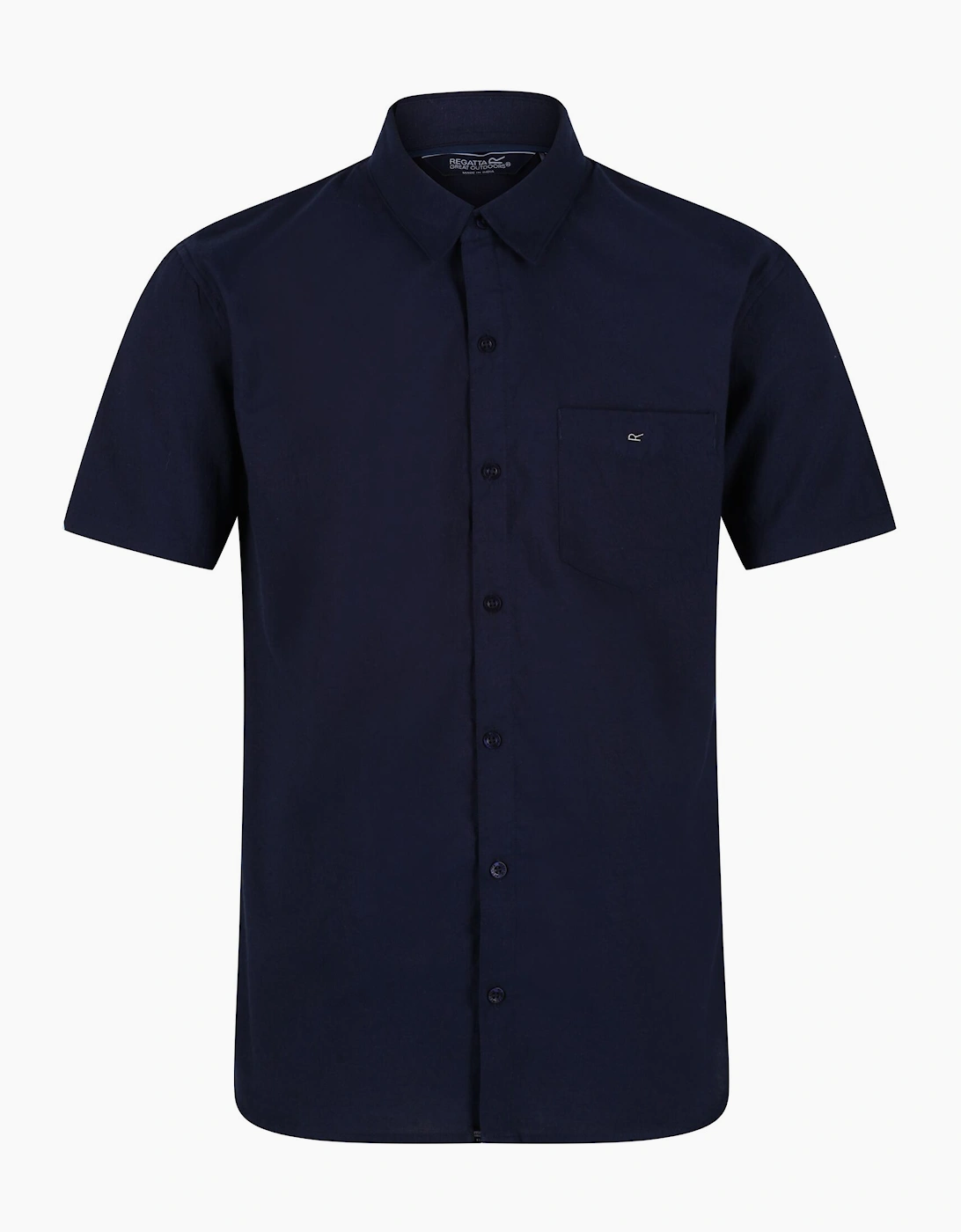 Mens Mikel Oxford Short-Sleeved Shirt, 6 of 5
