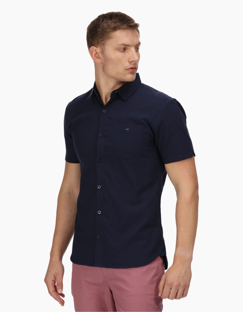 Mens Mikel Oxford Short-Sleeved Shirt