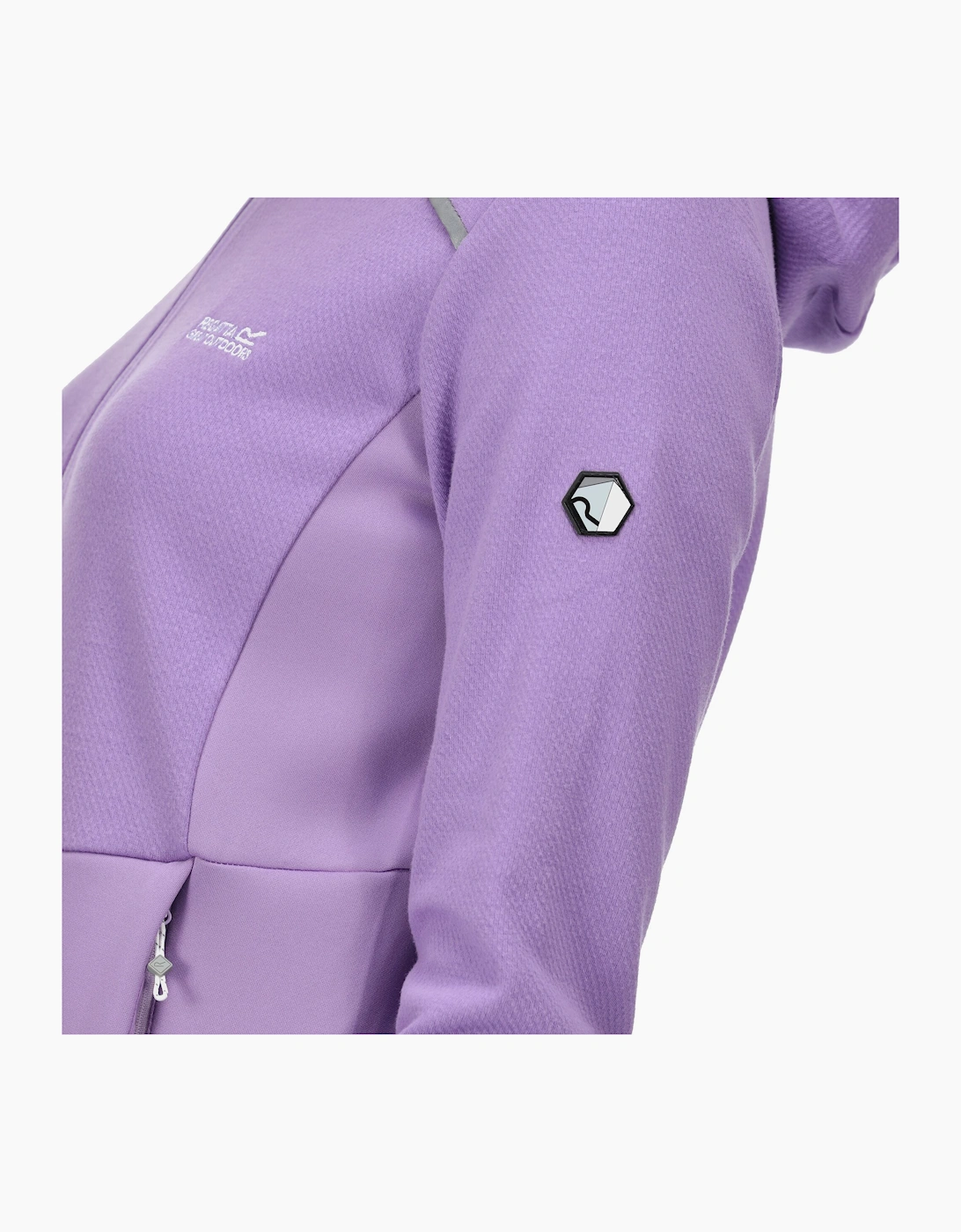 Womens/Ladies Textured Fleece Full Zip Hoodie