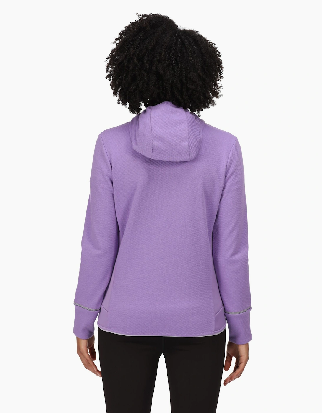 Womens/Ladies Textured Fleece Full Zip Hoodie