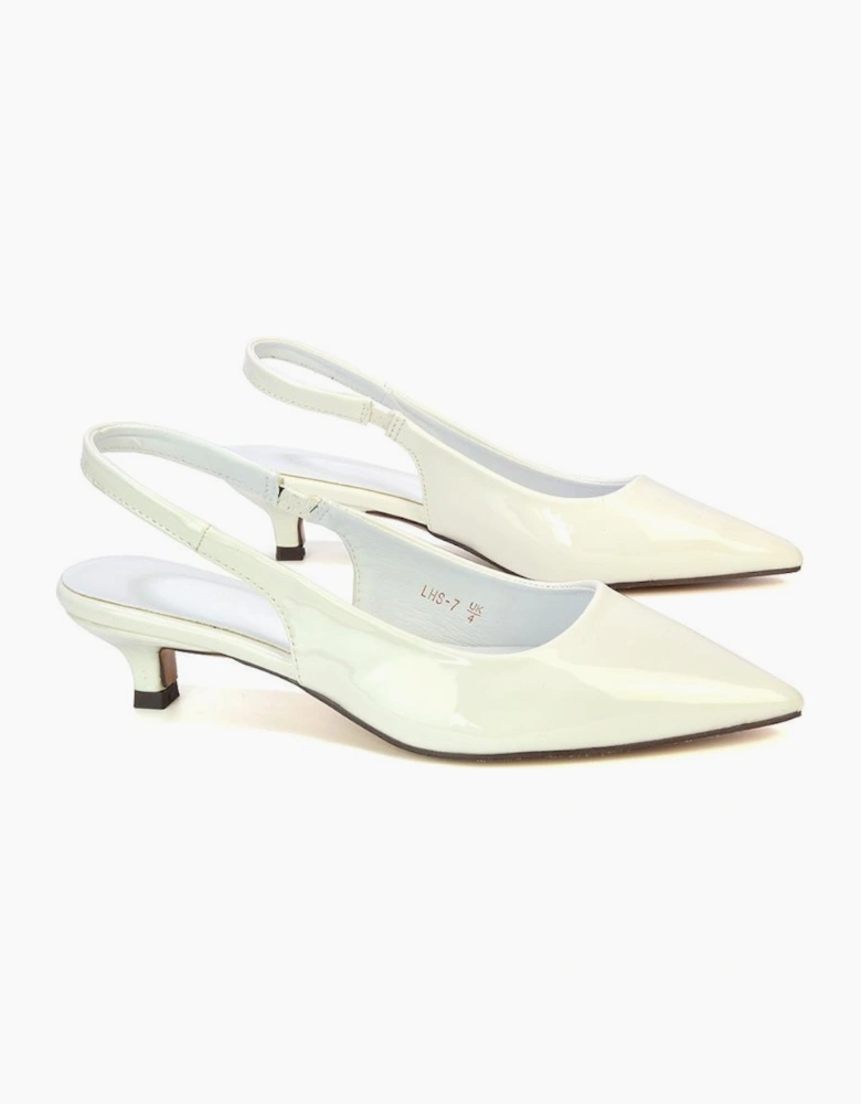 Womens/Ladies Jenny Sling Back Kitten Heel Pumps