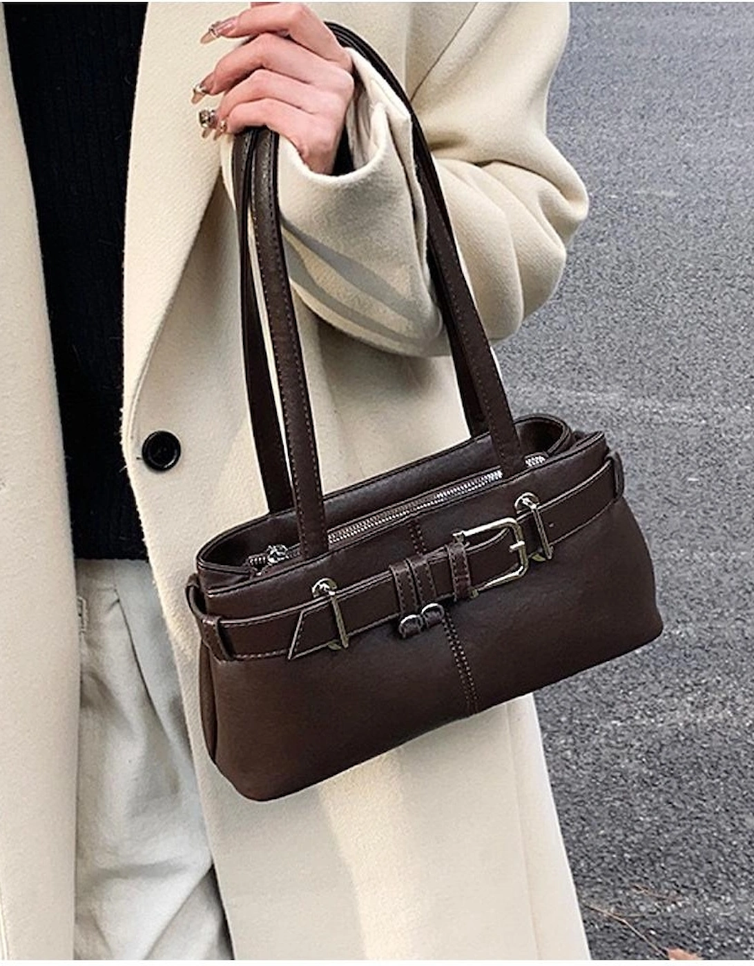 Womens/Ladies Josephine Belted Shoulder Bag