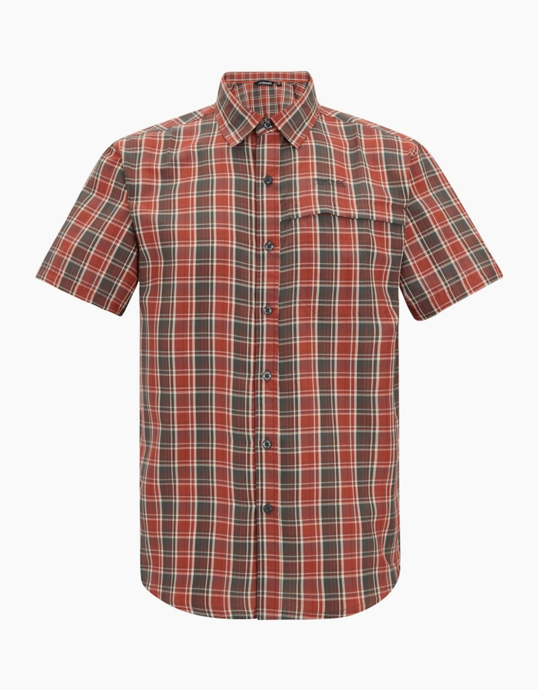 Mens Mindano Multi Check Short-Sleeved Shirt
