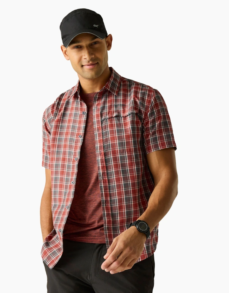Mens Mindano Multi Check Short-Sleeved Shirt
