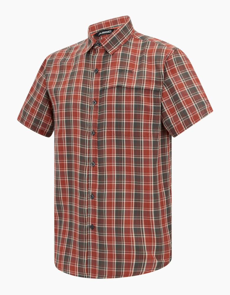 Mens Mindano Multi Check Short-Sleeved Shirt