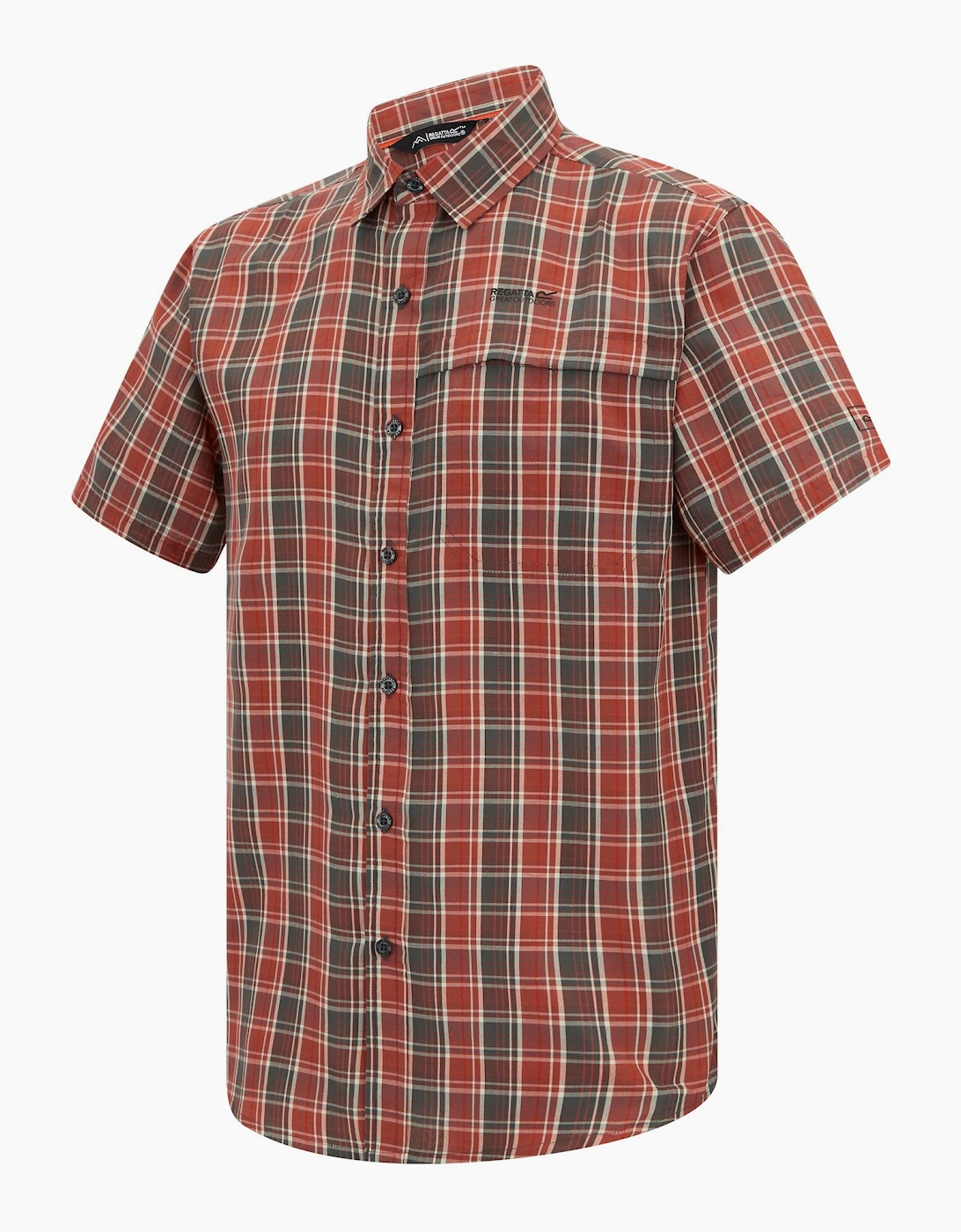 Mens Mindano Multi Check Short-Sleeved Shirt
