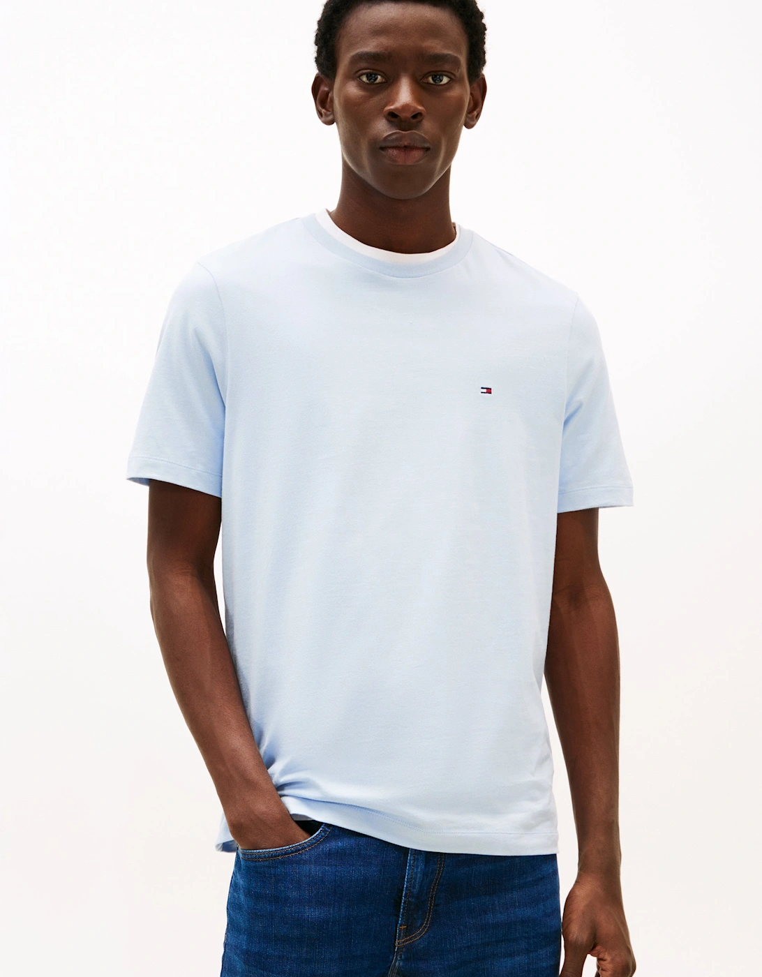 Essential Seasonal Regular Fit Solid Mens T-Shirt - Breezy Blue, 6 of 5